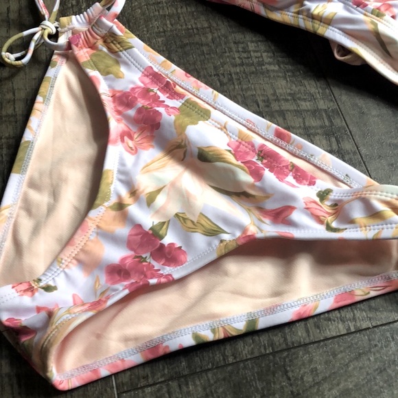 KONA SOL FLORAL BIKINI SET BOTTOMS S TOP D/DD - Picture 6 of 9